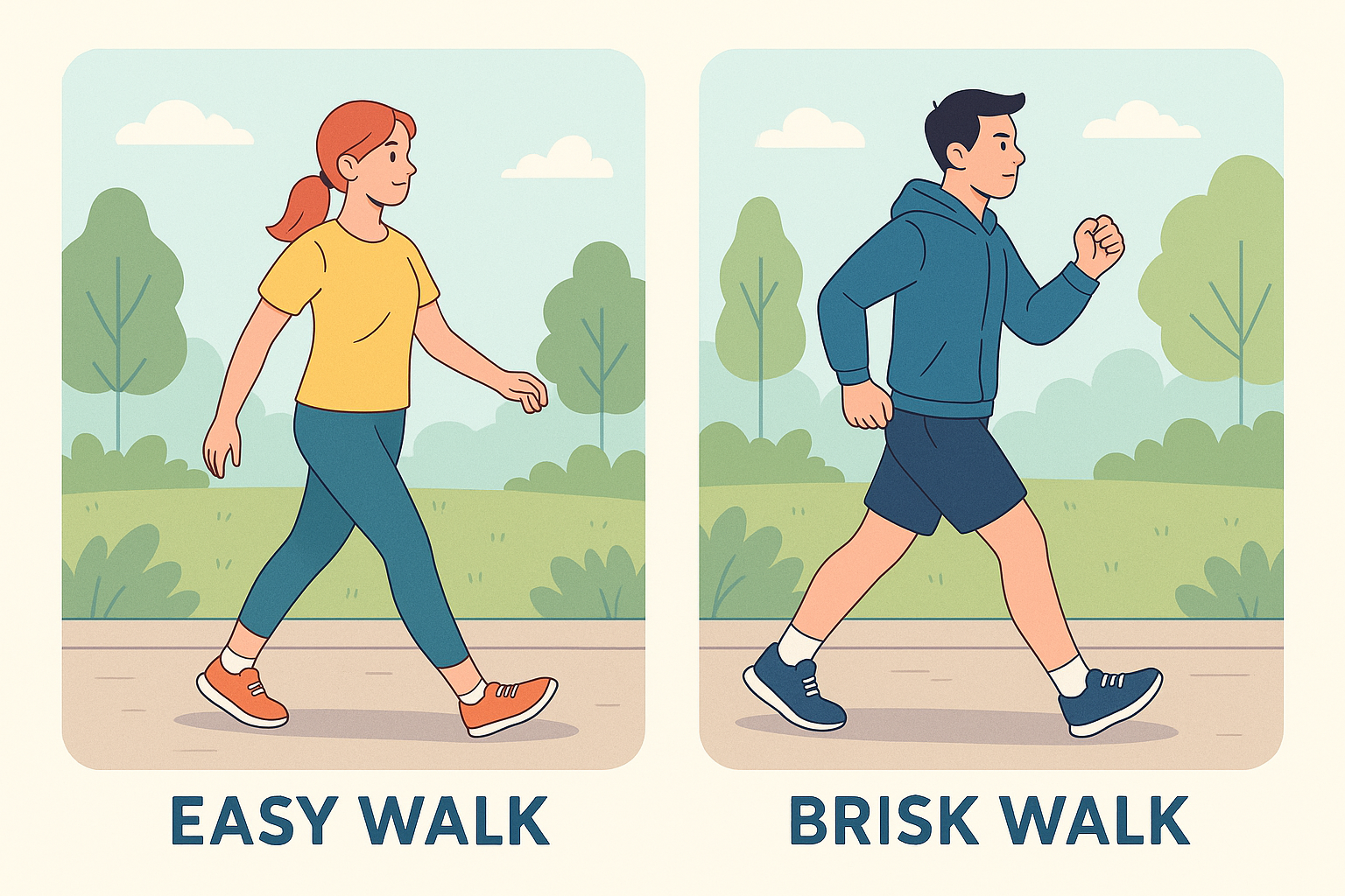 Easy and Brisk Walking